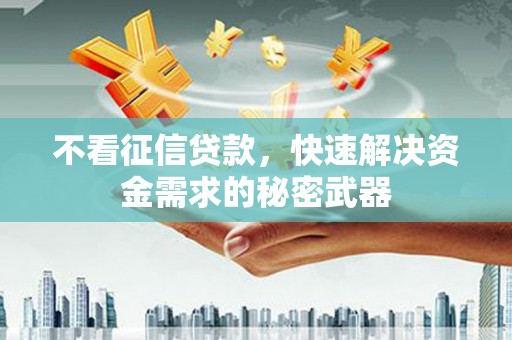 延寿不看征信贷款，快速解决资金需求的秘密武器