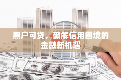 延寿黑户可贷，破解信用困境的金融新机遇